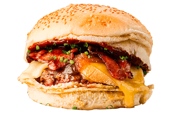 Le burger Bartholomé : Burger raclette au lait cru et lard fumé chez Big Fernand Valence
